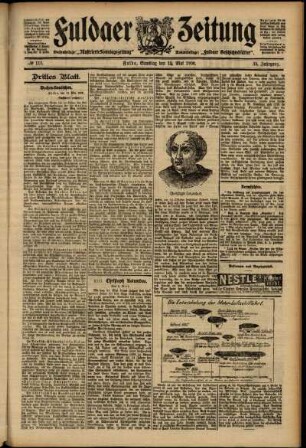 Dritte Ausgabe vom Samstag, den 19. Mai 1906.