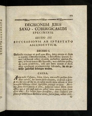 175-186, Decisio I - III