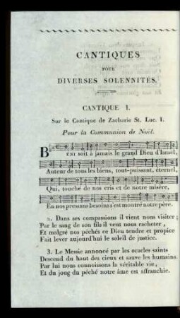 Cantiques Pour Diverses Solennites.