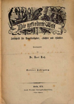 Gefiederte Welt : GW, 3. 1874