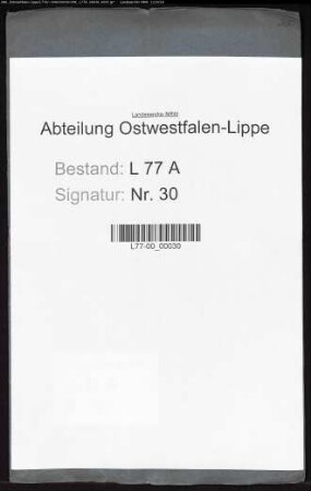 Revision der Geschäftsführung der Rendanten des Amtes Detmold