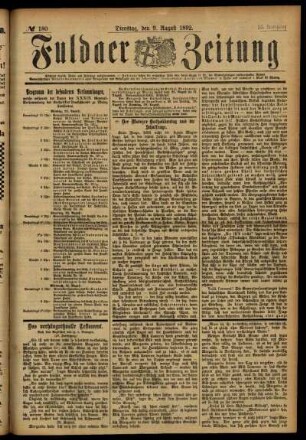 Ausgabe vom Dienstag, den 09. August 1892.
