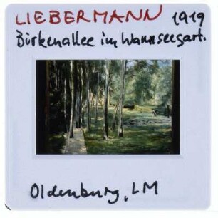 Liebermann, Birkenallee im Wannseegarten (Oldenburg)