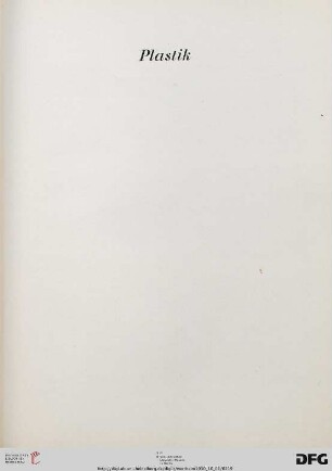 Plastik (Nr. 110-123)