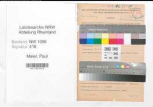 Entnazifizierung Paul Meier , geb. 20.09.1902 (Lehrer)