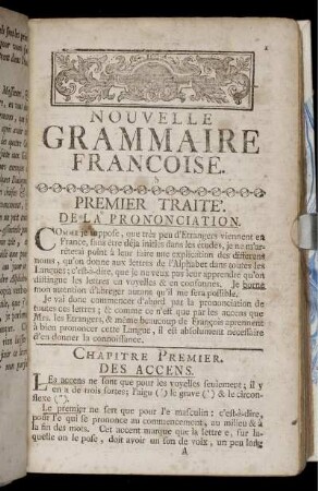 Premier Traité. De La Prononciation.