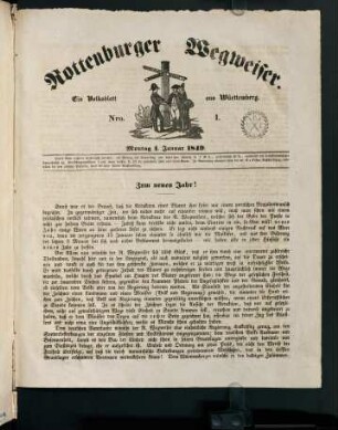 1-38, Januar 1849 (Nro. 1 - 9)