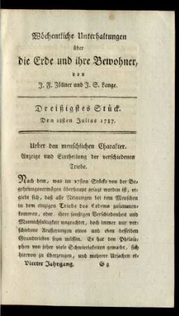 Dreißigstes Stück