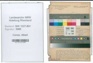 Entnazifizierung Albert Conze , geb. 11.02.1910 (Techn.Stadtamtmann)