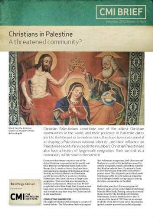 Christians in Palestine : a threatened community?