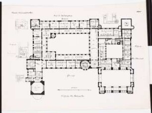 Königliches Residenzschloss Posen. Zum Projekt gehörend: Franz Böhmer, Schloss Posen, Posen Umbau: Grundriss 2.OG 1:200