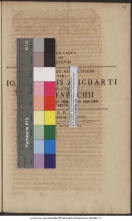 Programma In Exseqviis Nobilissimi Et Consvltissimi Viri Io. Casparis Zeicharti Dicti Lichtenbachii A Consiliis Avlae Serenissimi Principis Saxo-Isenacensis P. P. In Academia Ienensi