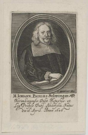 Bildnis des Johann Paul Felwinger