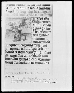 Stundenbuch, ad usum Romanum — Der heilige Lukas, Folio 19verso
