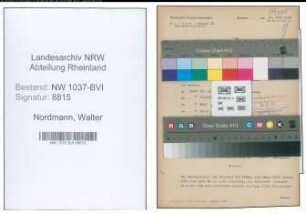 Entnazifizierung Walter Nordmann , geb. 11.06.1908 (Schlosser)