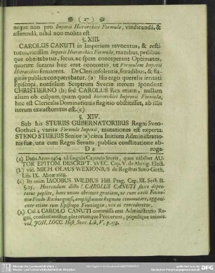 § XIII. Sub Carolo Canuti restituto