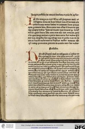 Incipit postilla de communi sanctorum et primo de apostolis.
