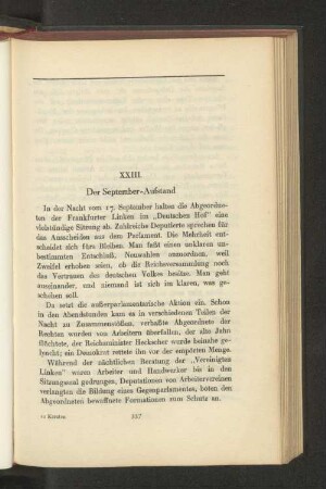 XXIII. Der September-Aufstand