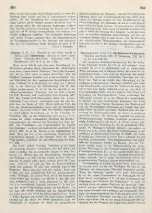 251-252 [Rezension] Schmidt, Hans Wilhelm, Die Christusfrage