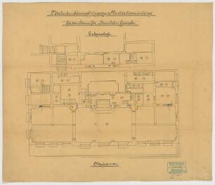 Thiersch, Friedrich von; München; Haus für Handel und Gewerbe - Dampfheizung, Ventilation (Grundriss EG)