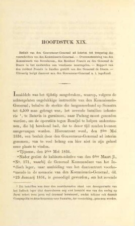 Hoofdstuk XIX. Besluit van den gouverneur-generaal ad interim tot tempering der voorschriften van den kommissaris-generaal. - ...