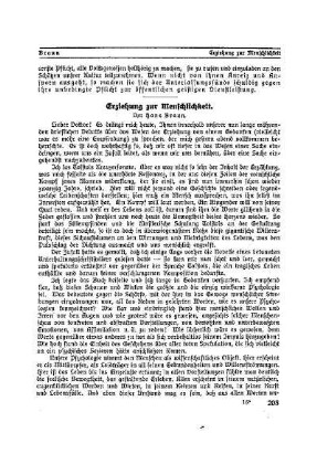 Erziehung zur Menschlichkeit
