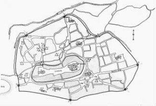 Halberstadt, Stadtplan mit Eigenbefestigungen