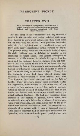 Chapter XVII. He is concerned in a dangerous adventure with a certain gardener - ...