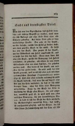 Sechs und dreyßigster Brief. - Vierzigster Brief.
