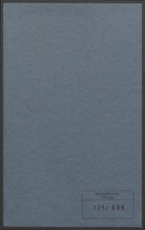 Ludwig Uhland (1787-1862). Personalakte des Lehrkörpers : Akte betreffend Ludwig Uhland, außerordentlicher Professor für deutsche Sprache und Literatur