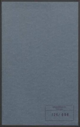 Ludwig Uhland (1787-1862). Personalakte des Lehrkörpers : Akte betreffend Ludwig Uhland, außerordentlicher Professor für deutsche Sprache und Literatur