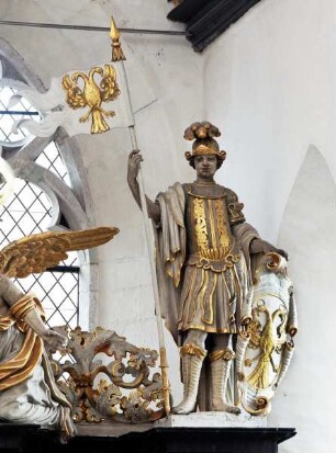 Hochaltar — Auferstandener Christus und acht Heilige — Heiliger Mauritius