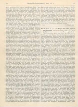 324-325 [Rezension] Budde, Karl, Die Religion des Volkes Israel bis zur Verbannung