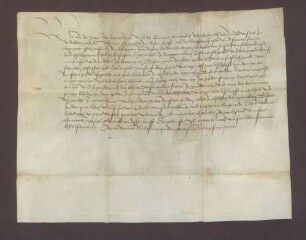 Peter Siber, Prior, und der Konvent des Predigerklosters zu Heidelberg quittieren über eine Abschlagszahlung von 100 Gulden zu den schon früher bezahlten 300 Gulden von 1.000 Gulden, die Pfalzgräfin Margarethe als Seelgerät an dieses Kloster gestiftet hat.