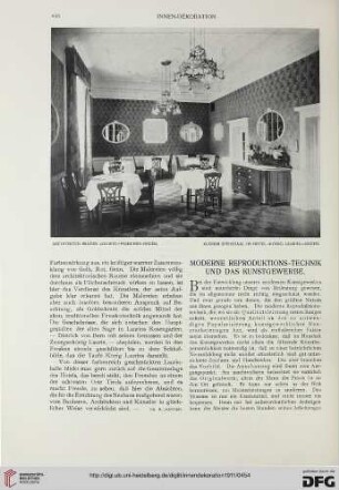 Moderne Produktions-Technik und das Kunstgewerbe