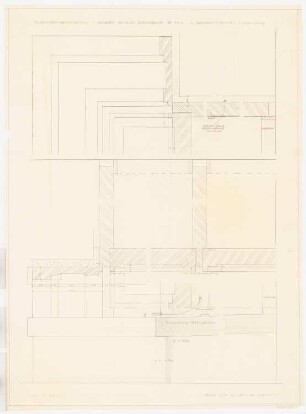 Reichsministerium für Ernährung und Landwirtschaft, Berlin-Mitte Umbau und Erweiterung: Garderobe, Einbauschrank im 1. Obergeschoss: Detail Schnitt 1:1