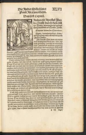 Die Ander Epistel sanct Pauli An Timotheon.