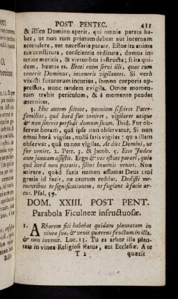 435-444, Hebdomada XXIII. Post Pentecosten.