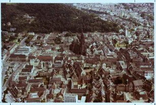 Freiburg: Stadtkern mit Münster, von Westen