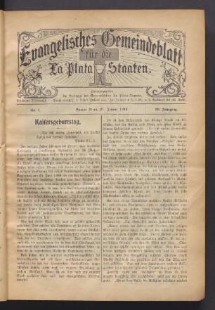 No. 4. 21. Januar 1914