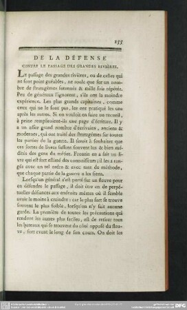 De La Défense Contre Le Passage Des Grandes Rivières