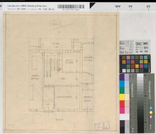 Empfangsgebäude [Bahnhof] Oelde: Grundriß Wohnung, M. 1:50