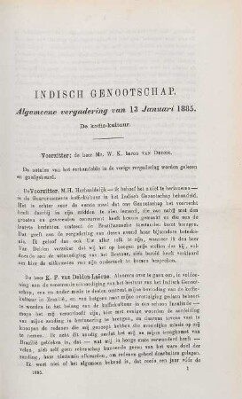 Algemeene vergadering van 13 Januari 1885