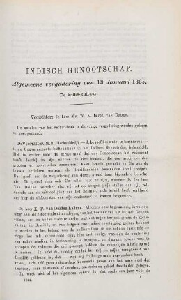 Algemeene vergadering van 13 Januari 1885