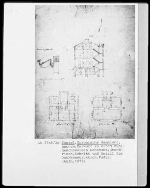 zweigeschossiges Wohnhaus & Dachkonstruktion