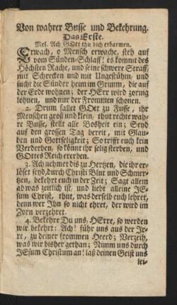 Von wahrer Busse und Bekehrung.