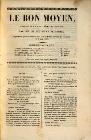 Le bon moyen : Comédie en un acte, mêlée de couplets