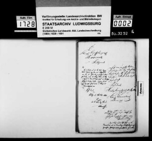 Auszüge aus den Grundbüchern der Kameralämter Heiligkreuztal, Biberach, Zwiefalten und Ochsenhausen zum Oberamt