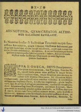 Clavis salomonis et thesaurus in aestimabilis omnium scientiarum regi Salomoni