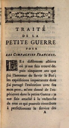 Traité de la petite guerre